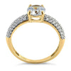varitsa-jewellers - Solid 14K Yellow Gold Noble Round Engagement Ring - 01WS52